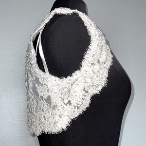 Lace Bolero jacket with pearl & crystal detail